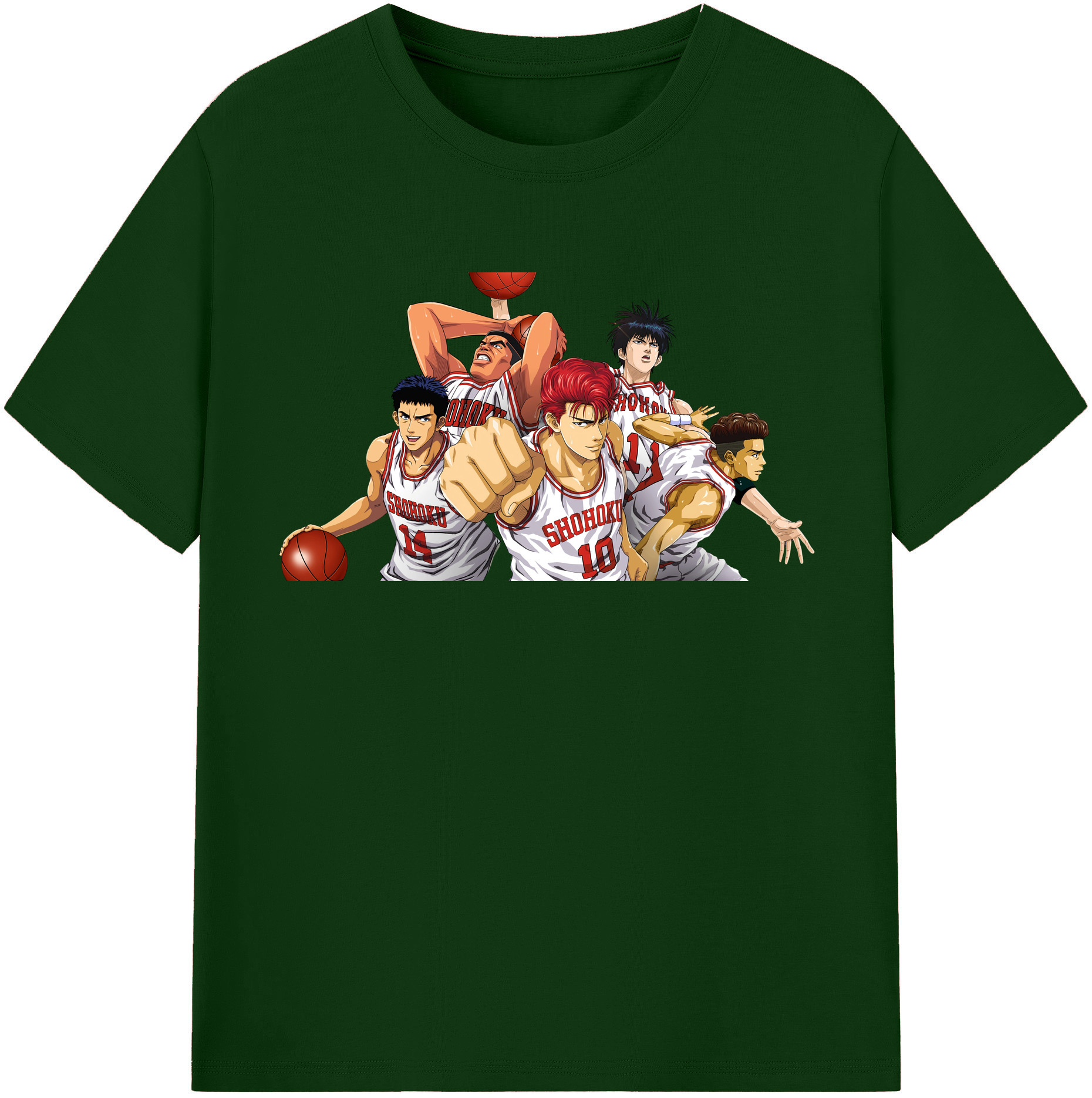 SLAM DUNK／スラムダンク 綿100％半袖Tシャツ（フロントプリント）